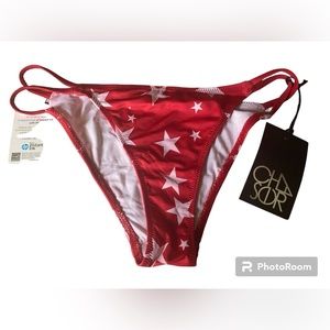 Chaser NWT M stars bikini bottoms